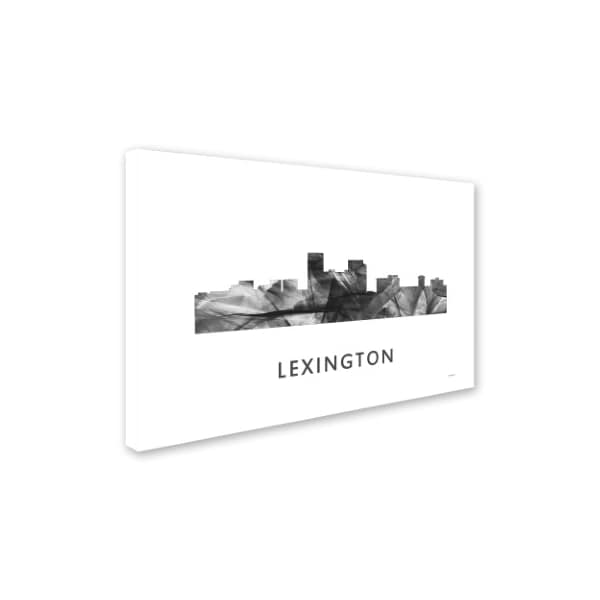 Marlene Watson 'Lexington Kentucky Skyline WB-BW' Canvas Art,12x19